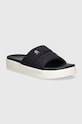 Tommy Hilfiger papuci PLATFORM POOL SLIDE platformă bleumarin FW0FW08218
