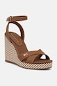 Sandale Tommy Hilfiger IM RAFFIA SANDAL iznad 8 cm smeđa FW0FW08224