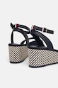 Sandale Tommy Hilfiger IM RAFFIA SANDAL mornarsko plava FW0FW08226