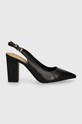 Kožené lodičky Tommy Hilfiger TH BLOCK HIGH HEEL PUMP FW0FW08289 černá AW24