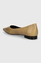 Boty Kožené baleríny Tommy Hilfiger TH POINTY BALLERINA FW0FW08291 béžová