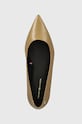 Kožené baleríny Tommy Hilfiger TH POINTY BALLERINA béžová FW0FW08291