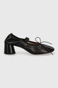 Шкіряні туфлі Proenza Schouler Glove Mary Jane PS41261A.999 чорний AW24
