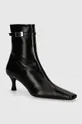 Proenza Schouler cizme de piele Trap 5-8 cm negru PS43081A.999