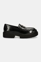 Armani Exchange mocasini de piele XDA005.XV878.00002 negru NC24