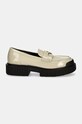 Armani Exchange mokasyny skórzane XDA005.XV878.00772 beżowy AW24