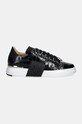Philipp Plein sneakersy skórzane Crocco Lo-Top Hexagon USC0653.PTE003N.02 czarny AW24