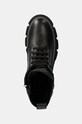 Philipp Plein bocanci de piele Embossed Army Boot negru WSE0811.PLE010N.02