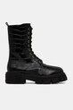 Philipp Plein cizme de piele Croco Gothic WSE0838.PLE010N.02 negru AW24