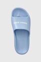 Tommy Jeans klapki TJW CHUNKY FLATFORM niebieski EN0EN02586