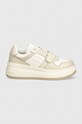 Tommy Jeans sneakers TJW RETRO BASKET FLATFORM VELCRO EN0EN02573 bej AW24