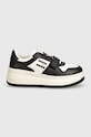 Tommy Jeans sneakersy TJW RETRO BASKET FLATFORM VELCRO EN0EN02573 czarny AW24