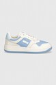 Tommy Jeans sneakers in pelle TJW RETRO BASKET TONAL LOGO EN0EN02571 blu AW24