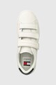 Шкіряні кросівки Tommy Jeans TJW CUPSOLE SNEAKER VELCRO білий EN0EN02568