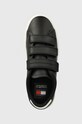 Шкіряні кросівки Tommy Jeans TJW CUPSOLE SNEAKER VELCRO чорний EN0EN02568