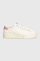Tommy Jeans sneakersy skórzane TJW FOXING FLATFORM EN0EN02567 biały AW24