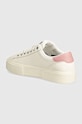 Obuwie Tommy Jeans sneakersy skórzane TJW FOXING FLATFORM EN0EN02567 biały