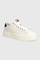 Шкіряні кросівки Tommy Jeans TJW FOXING FLATFORM платформа білий EN0EN02567