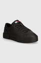 Tommy Jeans sneakers din piele TJW FOXING FLATFORM platformă negru EN0EN02567