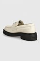 Obuwie Tommy Jeans mokasyny skórzane TJW FLAT LOAFER EN0EN02557 beżowy