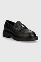 Tommy Jeans mocasini de piele TJW FLAT LOAFER piele negru EN0EN02557