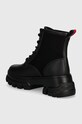 Взуття Черевики Tommy Jeans TJW CHUNKY LACE UP BOOT MIX MAT EN0EN02554 чорний