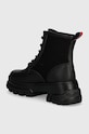 Взуття Черевики Tommy Jeans TJW CHUNKY LACE UP BOOT MIX MAT EN0EN02554 чорний