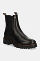 Barbour bőr bokacsizma Evie platform fekete LFO0575BK52