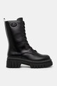 Δερμάτινες μπότες Guess ANITA FLFANI.LEA10.BLACK μαύρο NC24