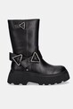 Kožené kotníkové boty Guess NURIA FLFNUR.LEA10.BLACK černá NC24