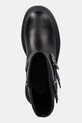 Kožené kotníkové boty Guess NURIA černá FLFNUR.LEA10.BLACK
