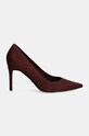 Nubukové lodičky Guess RIPPY2 FLFRPP.SUE08.RED burgundské AW24