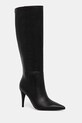 Kožené čižmy Guess SLEIGH usňová koža čierna FLFSLE.LEA11.BLACK
