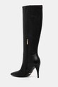 Obuv Kožené čižmy Guess SLEIGH FLFSLE.LEA11.BLACK čierna