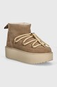 Inuikii śniegowce zamszowe Classic Low Platform ocieplane beżowy 75204.004.Beige