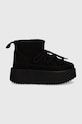 Inuikii śniegowce zamszowe Classic Low Platform 75204.004.Black czarny AW24
