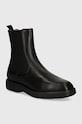 Kožené členkové topánky Emporio Armani usňová koža čierna EW000425.AF11991.UC001