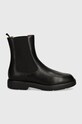 Kožené členkové topánky Emporio Armani EW000425.AF11991.UC001 čierna AW24