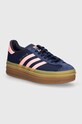 Tenisice adidas Originals Gazelle Bold brušena koža plava IG4390