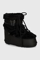 Moon Boot śniegowce MB ICON LOW FAUX FUR imitacja skóry licowej czarny 80D1409390.N001