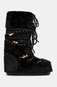 Μπότες χιονιού Moon Boot MB ICON FAUX FUR BEADS 80D1408990.N001 μαύρο AW24