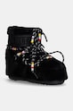 Moon Boot śniegowce MB ICON LOW FAUX FUR BEADS tekstylny czarny 80D1409470.N001