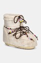 Moon Boot śniegowce MB ICON LOW FAUX FUR BEADS tekstylny beżowy 80D1409470.L002