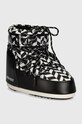 Čizme za snijeg Moon Boot MB ICON LOW OPTICAL imitacija zrnate kože crna 80D1409550.NA02
