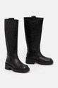 Kožne čizme Furla College High Boot crna YI50FCG.WU0000.3350S