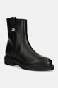 Kožené členkové topánky Furla Sfera Ankle Boot usňová koža čierna YI51CIT.WU0000.O6000