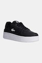 Lacoste sneakersy skórzane T-Clip Platform tekstylny czarny 48SFA0046