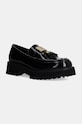 Δερμάτινα μοκασίνια Dkny Gillian λουστρίνι μαύρο K3436027.BLK