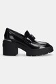 Dkny pantofi de piele Texas K4455786.BLK negru AW24