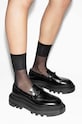 Кожаные мокасины AllSaints Alexia Chain Loafer W060FB